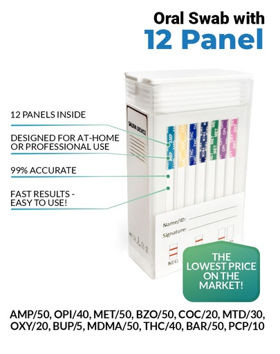 12 Panel Swab Drug Test